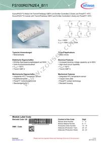 FS100R07N2E4B11BOSA1 Datasheet Cover