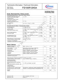 FS100R12KS4BOSA1 Datasheet Page 2