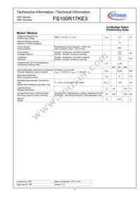 FS100R17KE3BOSA1 Datasheet Page 3