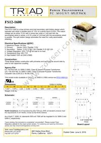 FS12-1600 Datasheet Cover