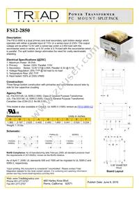 FS12-2850 Datasheet Cover