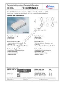 FS150R17N3E4BOSA1 Datasheet Cover