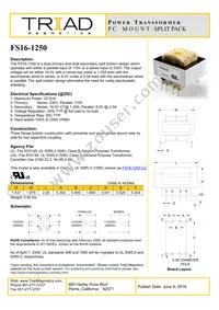 FS16-1250 Datasheet Cover