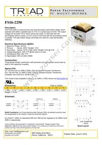 FS16-2250 Datasheet Cover