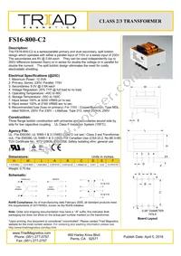 FS16-800-C2 Datasheet Cover