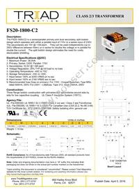 FS20-1800-C2 Datasheet Cover