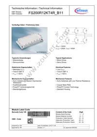 FS200R12KT4RB11BOSA1 Datasheet Cover