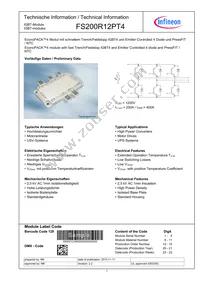 FS200R12PT4BOSA1 Datasheet Cover