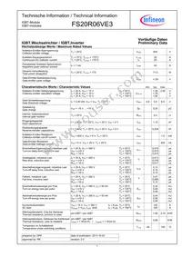 FS20R06VE3BOMA1 Datasheet Cover