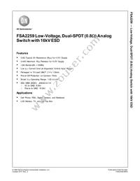 FSA2259UMX Datasheet Cover