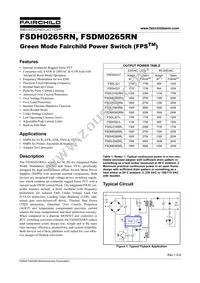 FSDM0265RNC Datasheet Cover