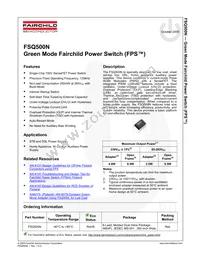 FSQ500N Datasheet Cover