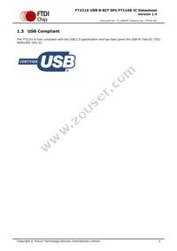 FT221XQ-T Datasheet Page 3
