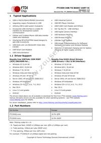 FT230XQ-T Datasheet Page 2