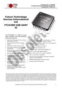 FT232BM-REEL Datasheet Cover