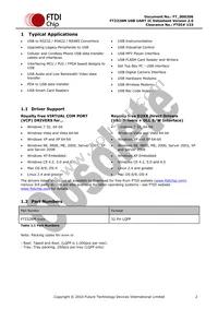 FT232BM-REEL Datasheet Page 2