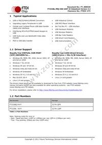 FT232BQ-REEL Datasheet Page 2