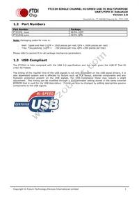 FT232HQ-TRAY Datasheet Page 3