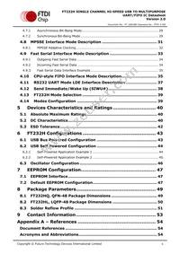 FT232HQ-TRAY Datasheet Page 6