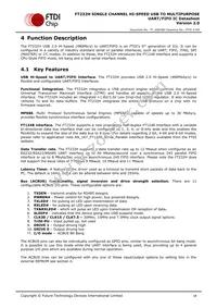 FT232HQ-TRAY Datasheet Page 18