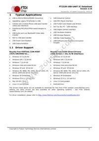 FT232RQ-TRAY Datasheet Page 2