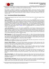 FT232RQ-TRAY Datasheet Page 13