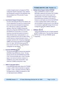 FT245BQ-REEL Datasheet Page 4