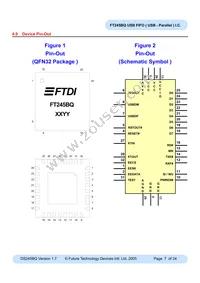 FT245BQ-REEL Datasheet Page 7