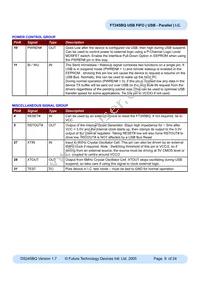 FT245BQ-REEL Datasheet Page 9