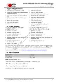 FT245RQ-TRAY Datasheet Page 2