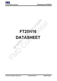 FT25H16T-RB Datasheet Cover