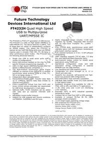 FT4232HQ-TRAY Datasheet Cover