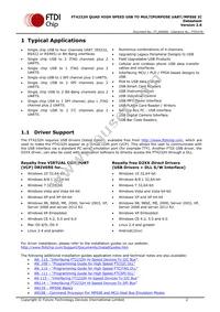 FT4232HQ-TRAY Datasheet Page 2