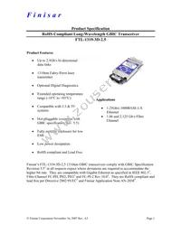 FTL-1319-3D-2.5 Datasheet Cover