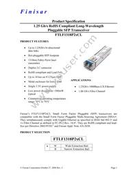 FTLF1318P2BCL Datasheet Cover