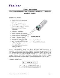 FTLF1519P1BNL Datasheet Cover