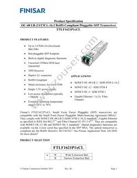 FTLF1621P1BCL Datasheet Cover