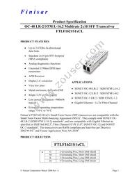 FTLF1621S1MCL Datasheet Cover