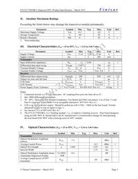 FTLX1374D3BCL Datasheet Page 3