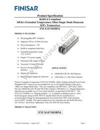 FTLX1471D3BNL Datasheet Cover