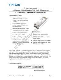 FTLX6814MCC Datasheet Cover
