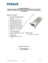 FTLX8561E2 Datasheet Cover