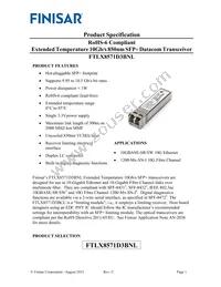 FTLX8571D3BNL Datasheet Cover