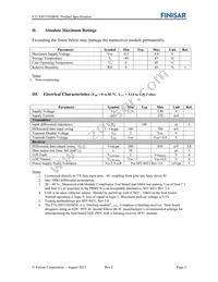 FTLX8571D3BNL Datasheet Page 3