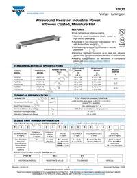 FVOT1011E20R00JE Datasheet Cover