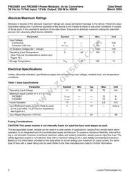 FW300B1 Datasheet Page 2