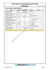 FW3840001 Datasheet Page 3