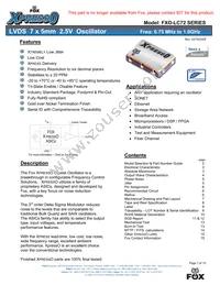 FXO-LC725-266 Datasheet Cover