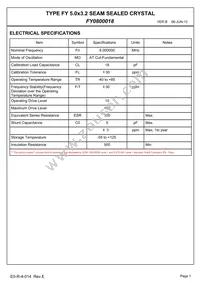 FY0800018 Datasheet Page 3