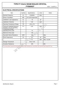 FY0800027 Datasheet Page 3